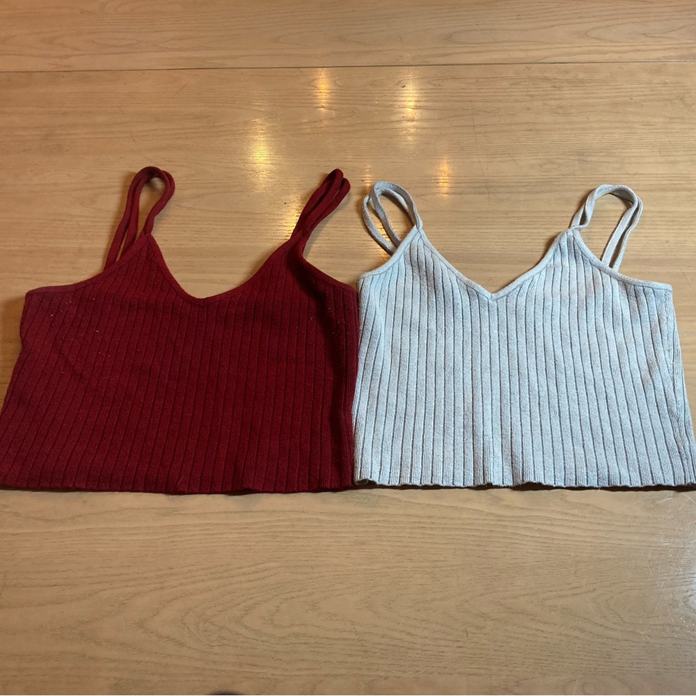 Forever 21 Ribbed Sweater Crop Tops